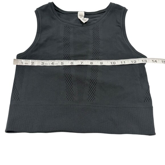 Athleta Mudra Sleeveless‎ Crewneck Crop Perforated Tank Size XS - Picture 4 of 6